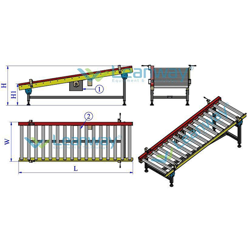 băng tải roller nghiêng