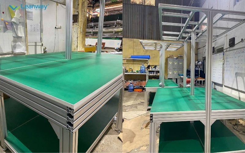 Bàn thao tác khung nhôm